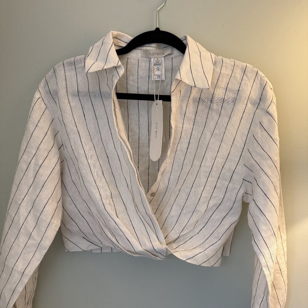 Anthropologie Striped Blouse - Cream and Black